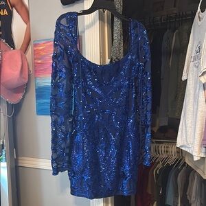 Lucy in the Sky Royal Blue Sequin Dress